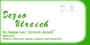 dezso ulreich business card